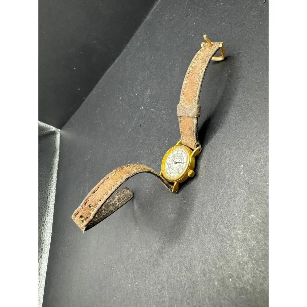 Citizen 3220-S04573 Quartz Gold Tone Women's Watch Water Resistant Brown Leather